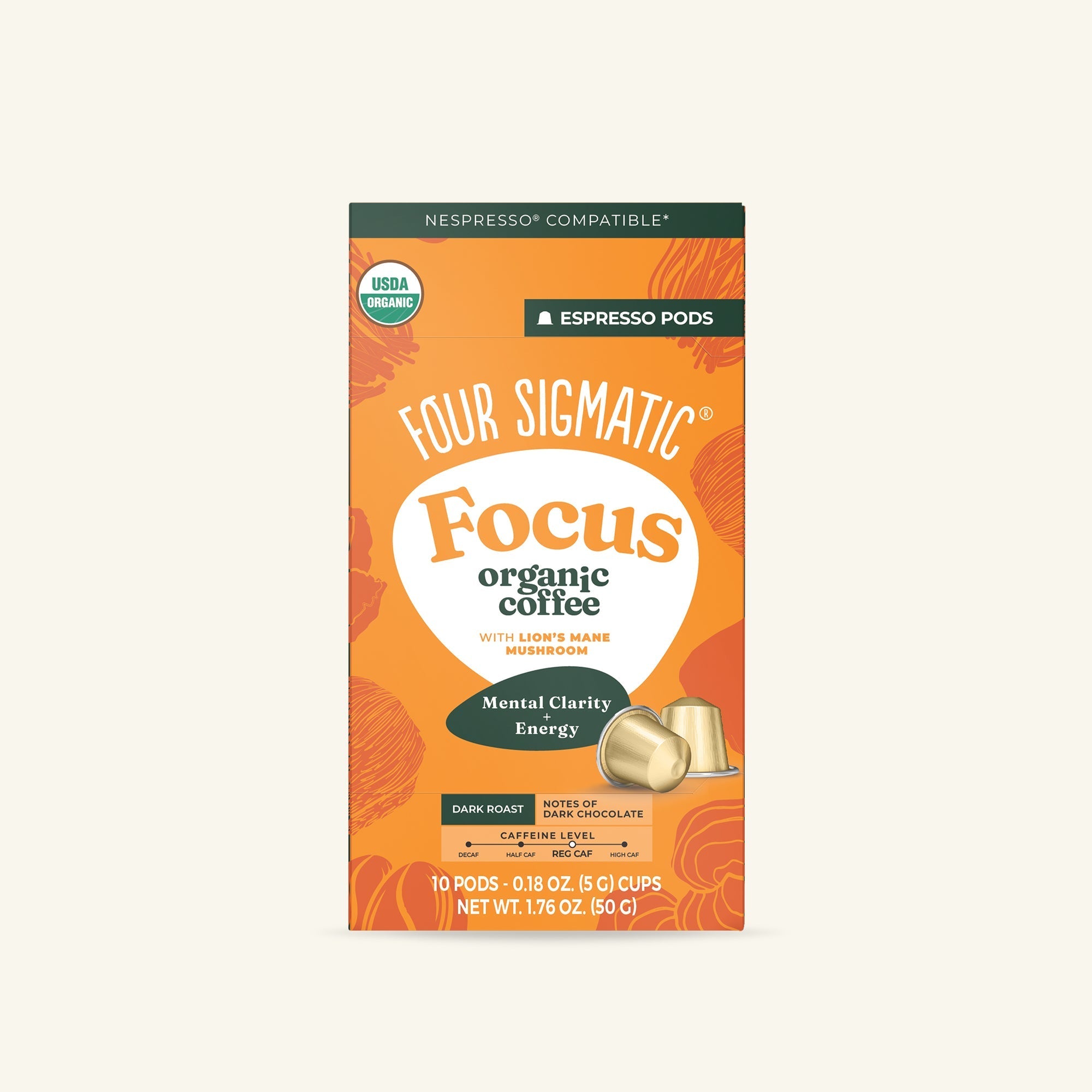 Focus Dark Roast Espresso Pods (10ct) - Superfood Blend