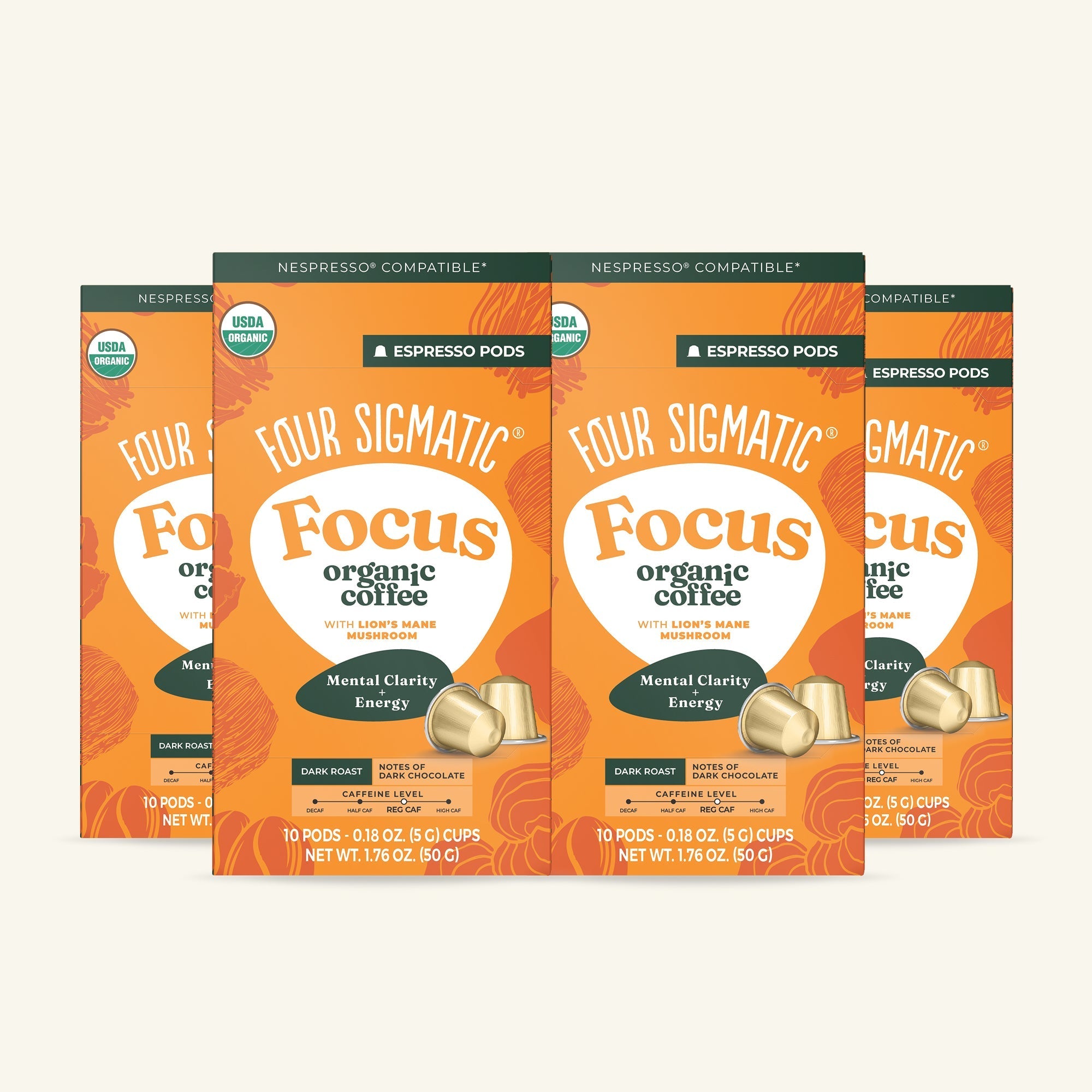 Focus Dark Roast Espresso Pods (10ct) - Superfood Blend