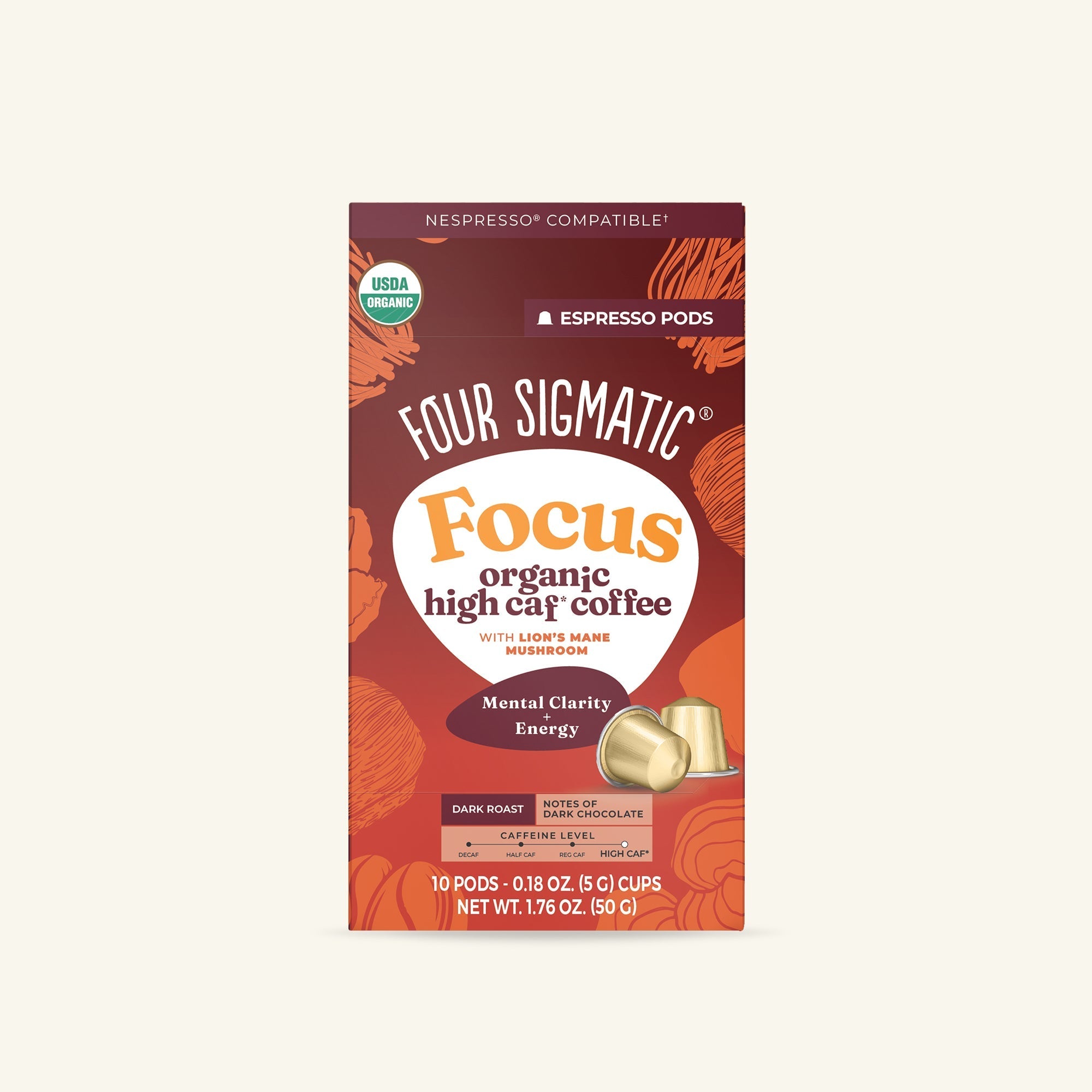 Focus Dark Roast High Caf Espresso Pods (10ct) - Clean Energy