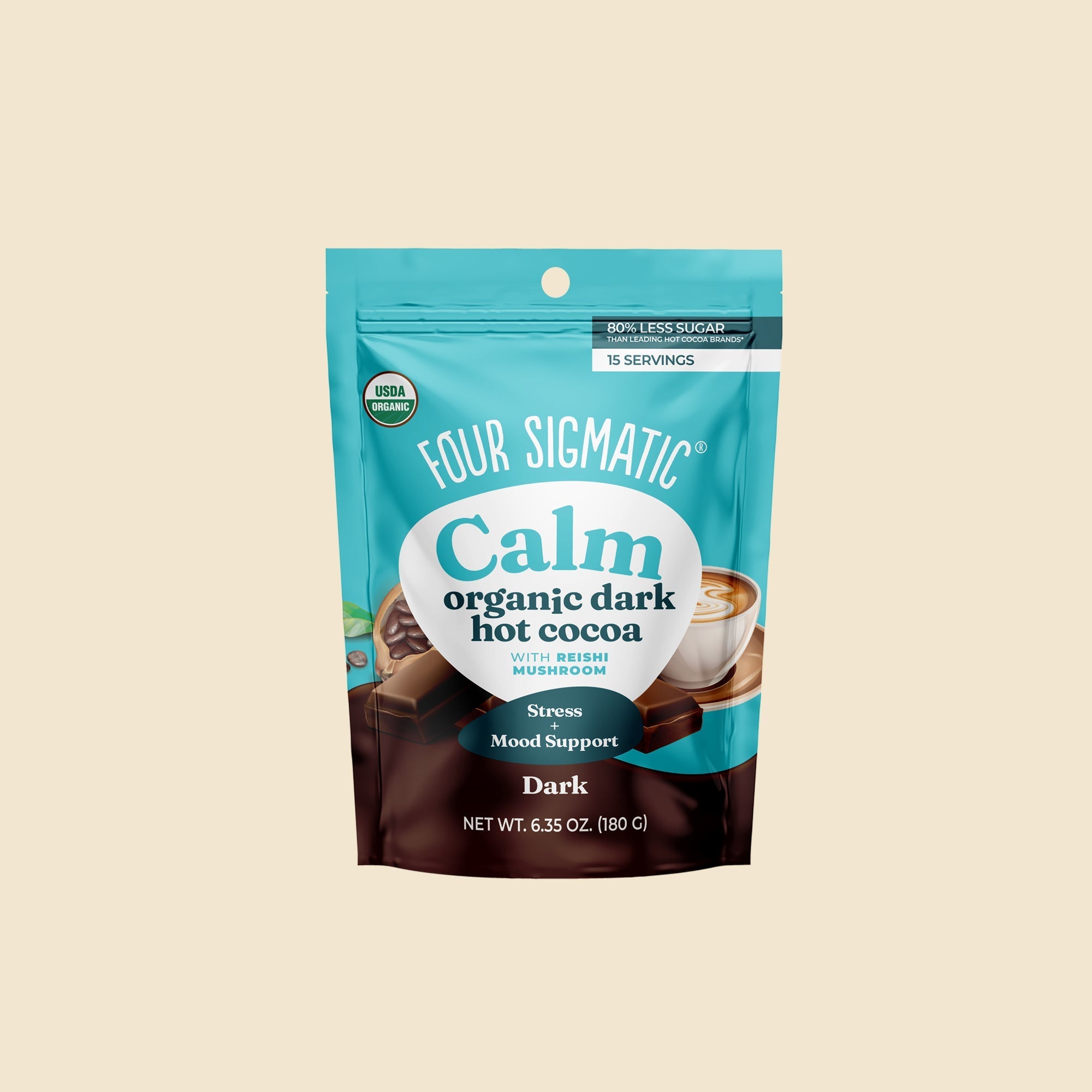 Calm Dark Hot Cocoa - Mushroom Coffee