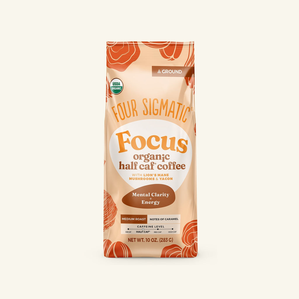 Focus Half Caf Ground Coffee - Medium - Superfood Coffee