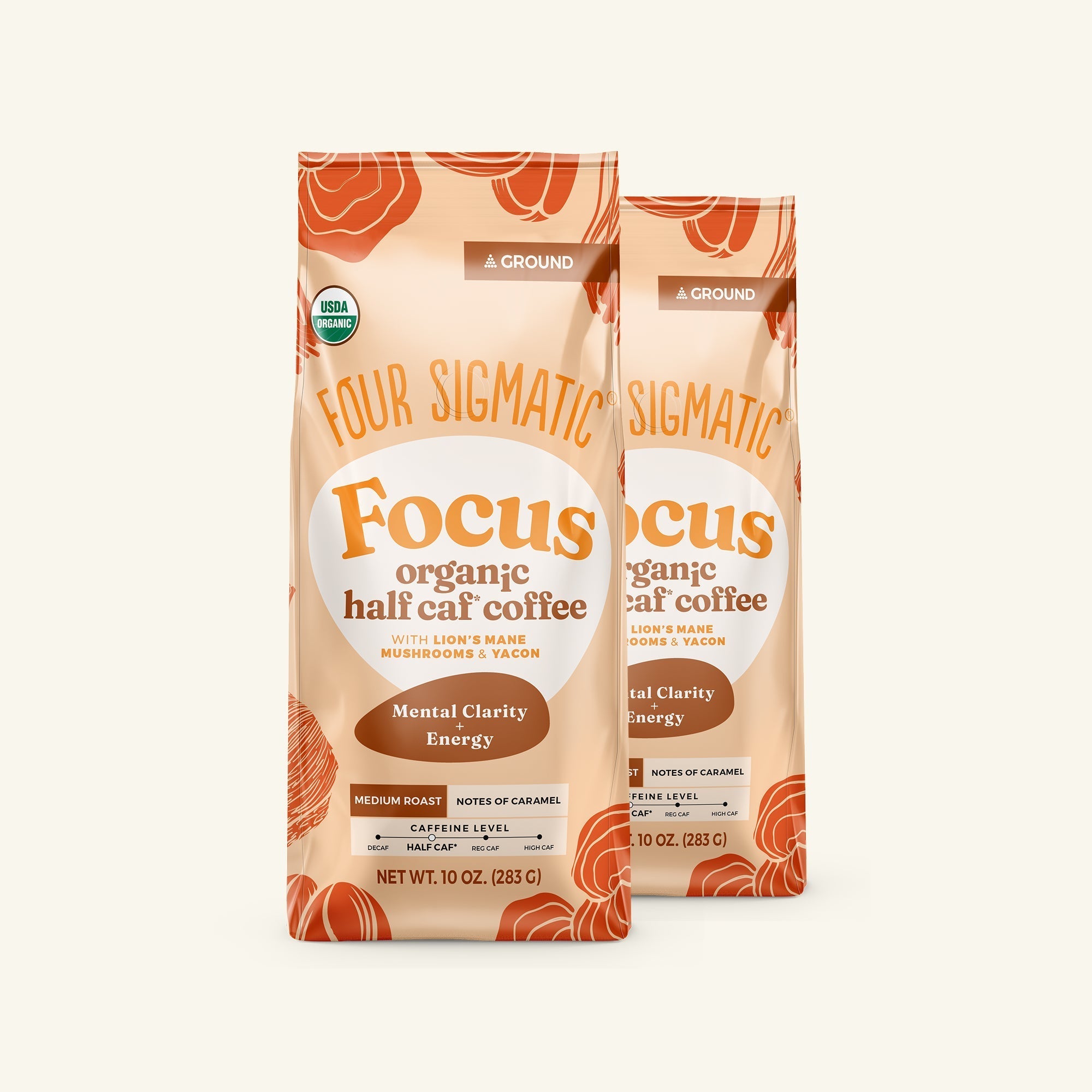 Focus Half Caf Ground Coffee - Medium - Superfood Coffee