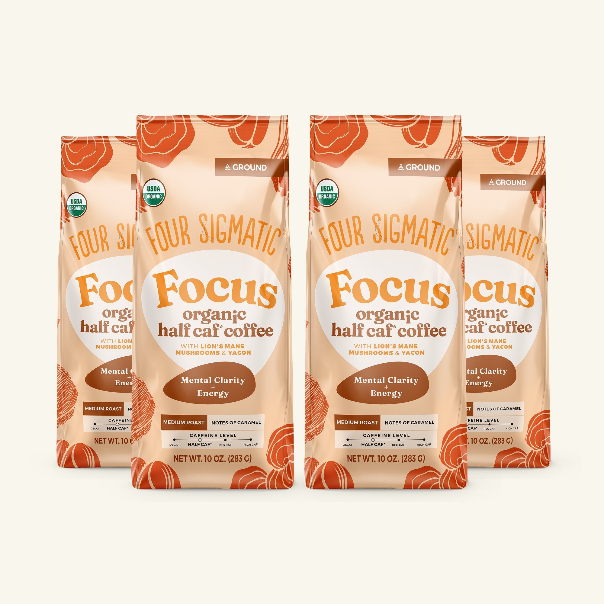 Focus Half Caf Ground Coffee - Medium - Superfood Coffee