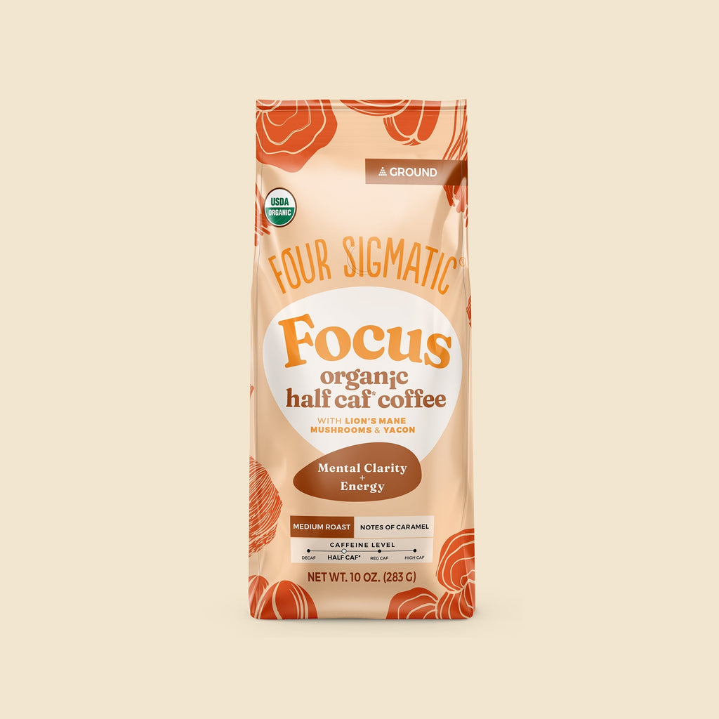 Focus Half Caf Ground Coffee - Medium - Superfood Coffee