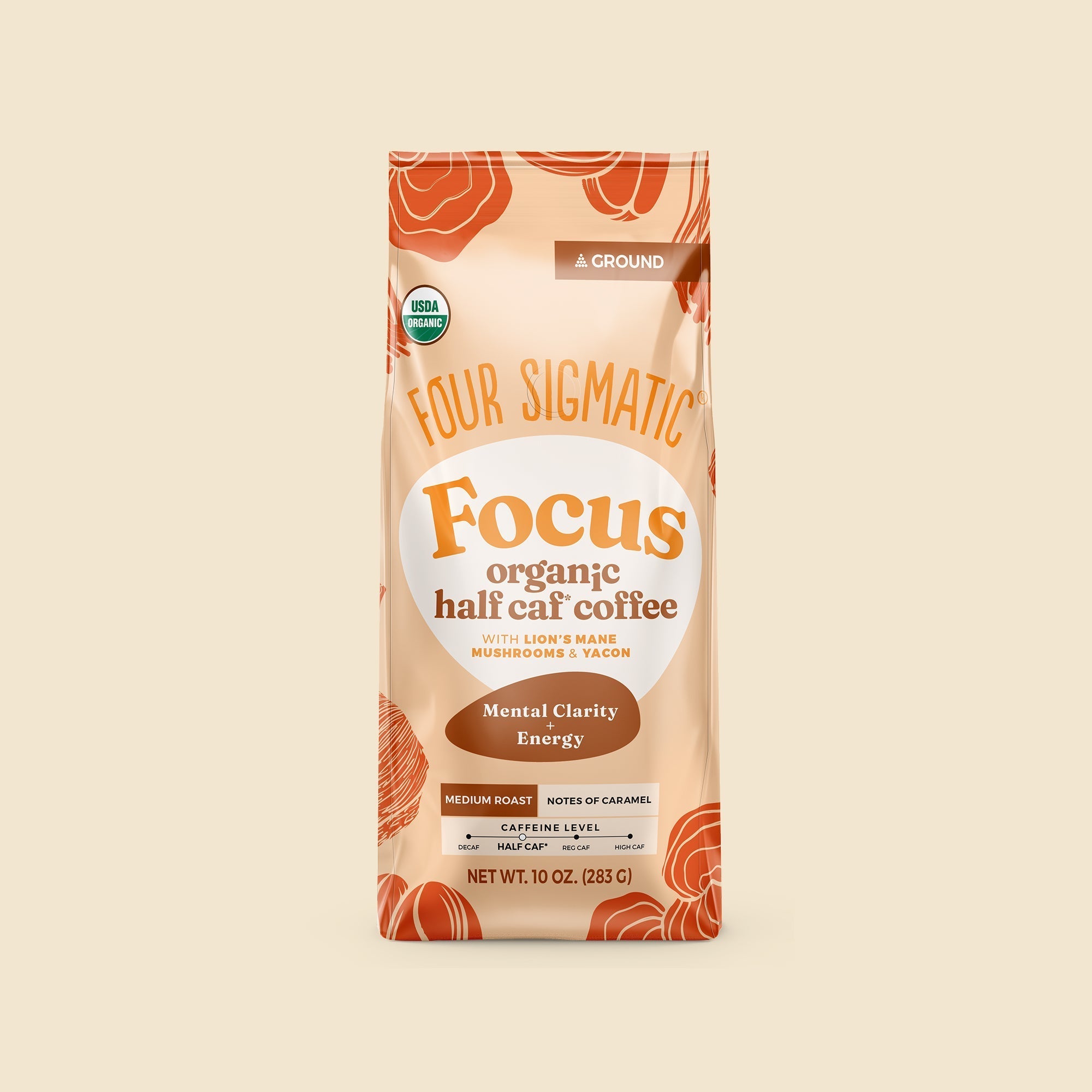 Focus Half Caf Ground Coffee - Medium - Superfood Coffee