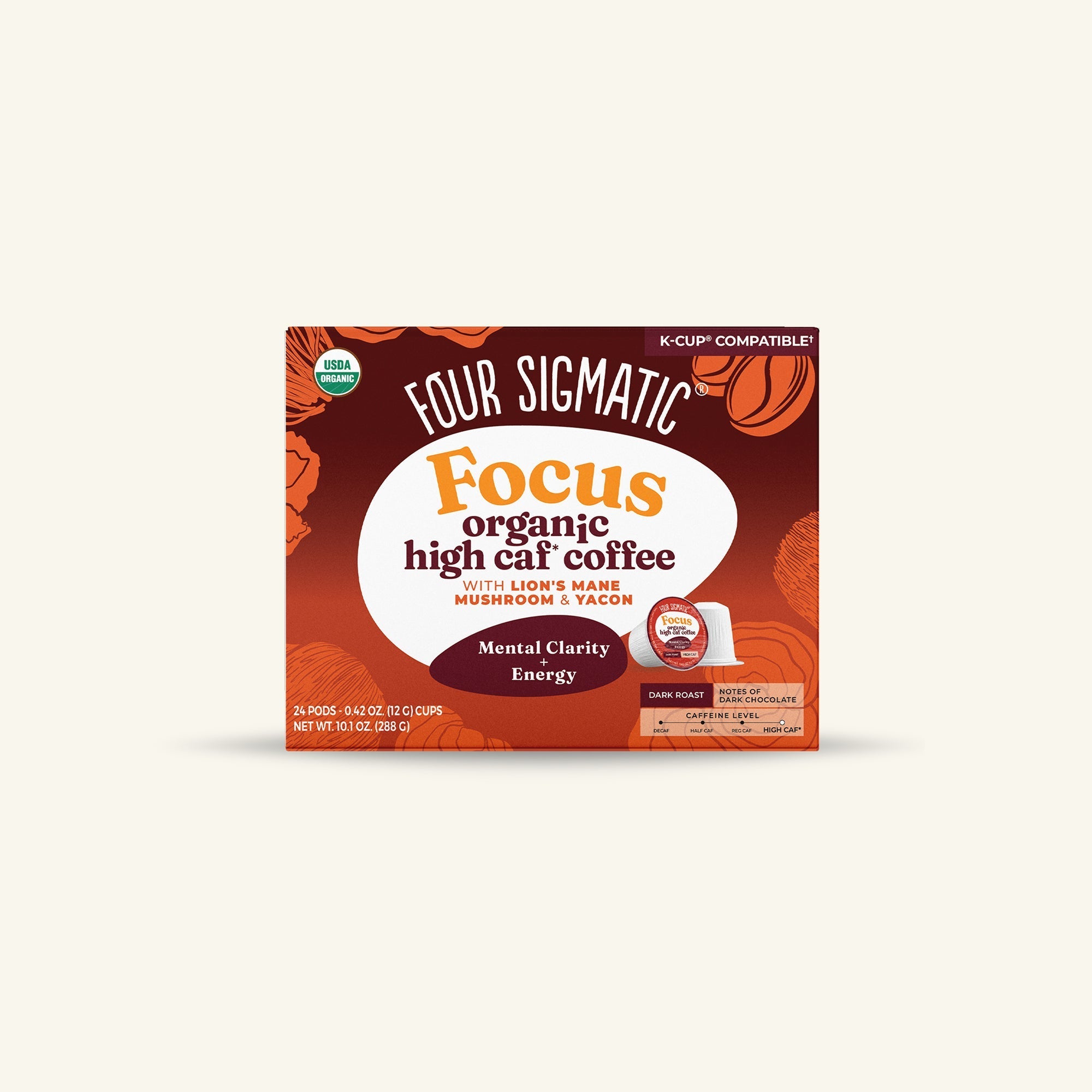 Focus High Caf Coffee Pods (24ct) - Clean Start