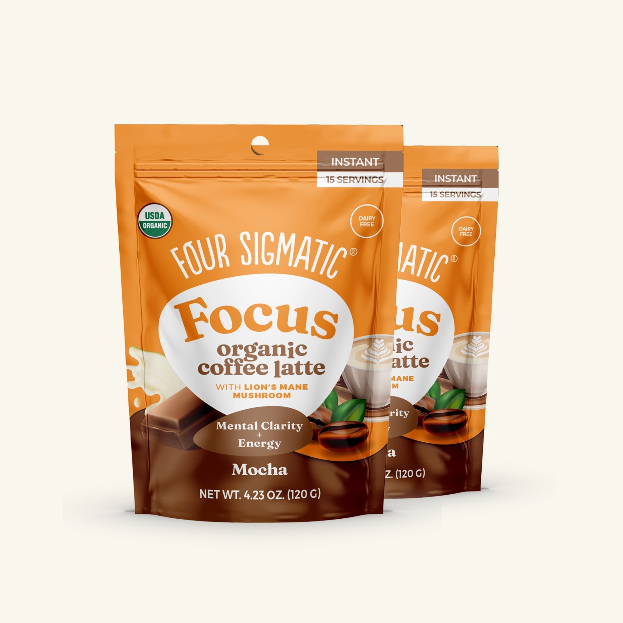 Focus Organic Coffee Latte - Mocha - Wellness Support