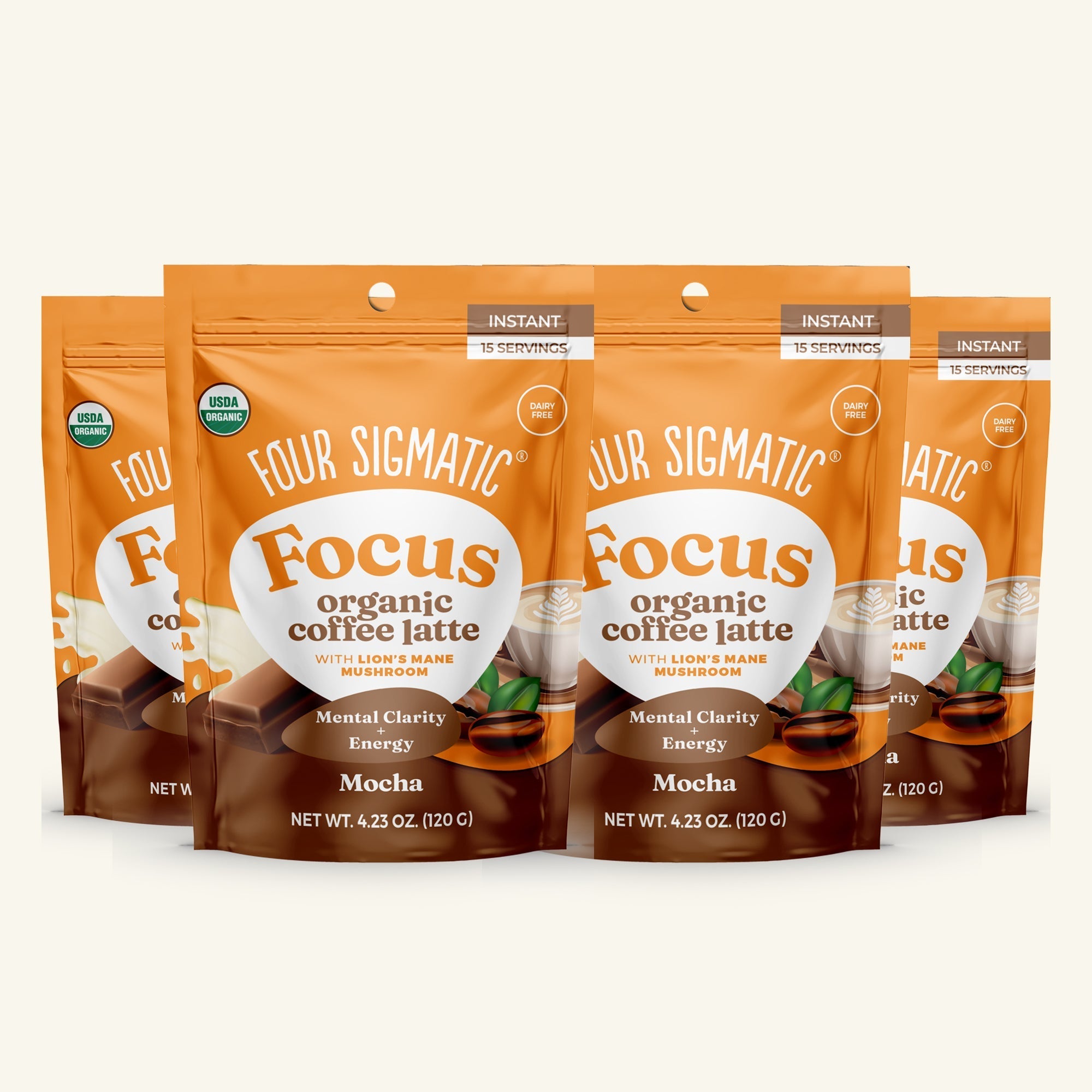 Focus Organic Coffee Latte - Mocha - Wellness Support